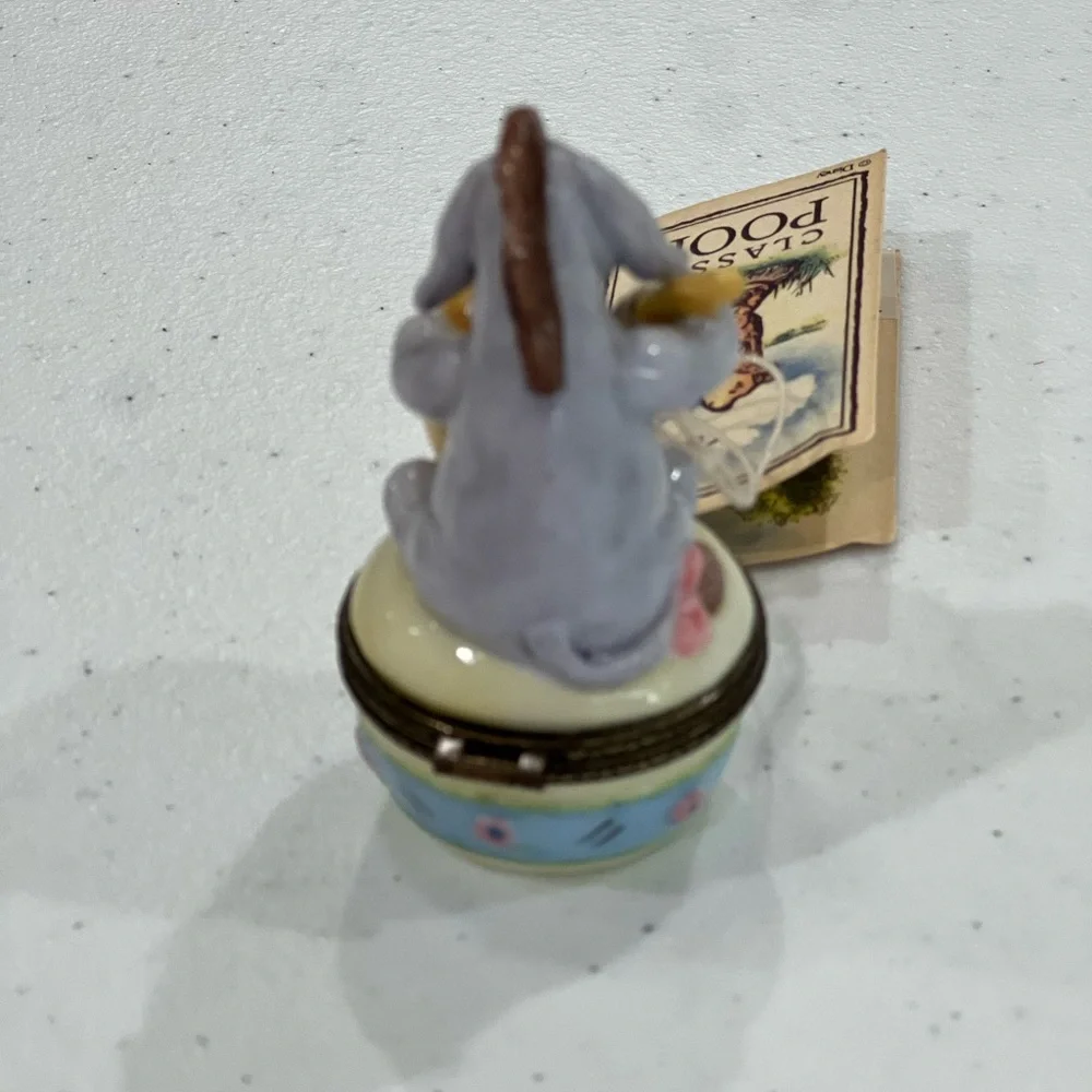 Ceramic Trinket Box - Gray and Yellow - Picture 2 of 3